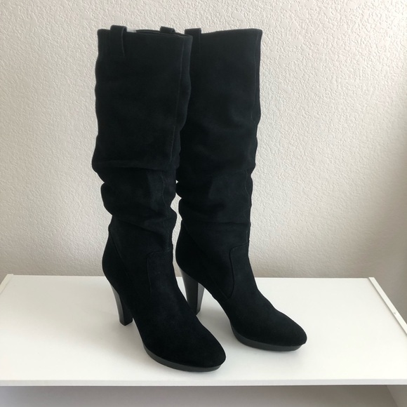 Charles David Black Suede Boots size 10 free shipping! - Picture 9 of 12